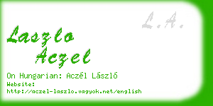 laszlo aczel business card